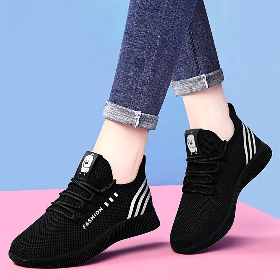 Women S Sneakers Color Blackred Sizeuk 5.5