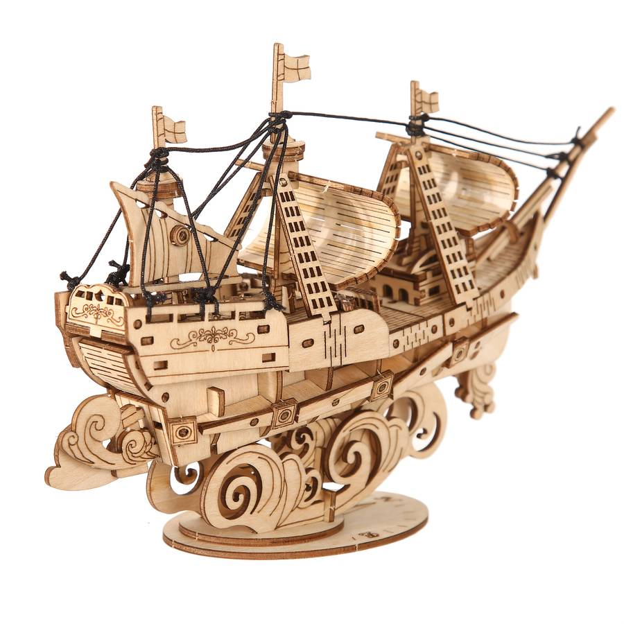 3D Jigsaw Puzzle Model Ship Color Cream Color