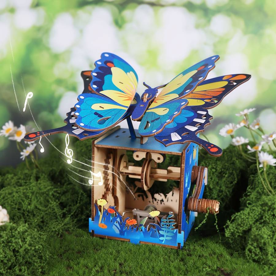 3D Puzzle Musical Instrument Model Style Colorful Butterfly