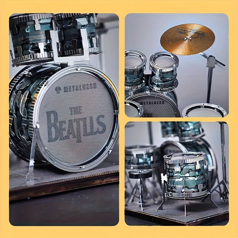 3D Puzzle Musical Instrument Model Color Drum Kit