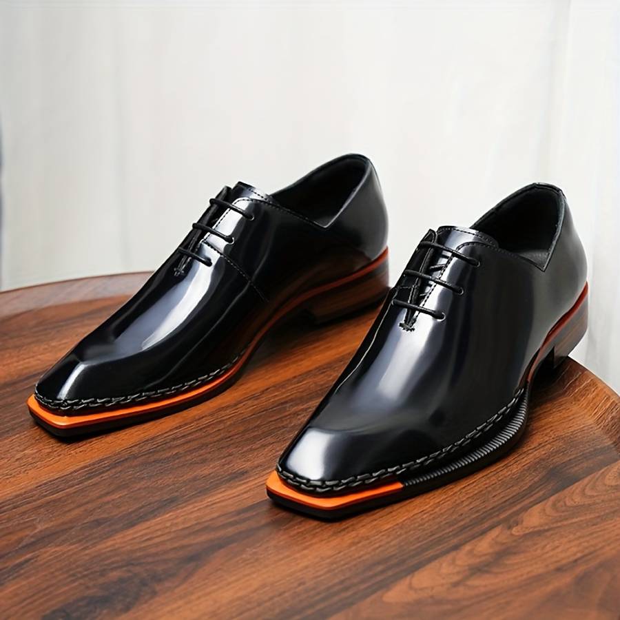 Mens Leather Shoes Color Black Sizeuk 9.5
