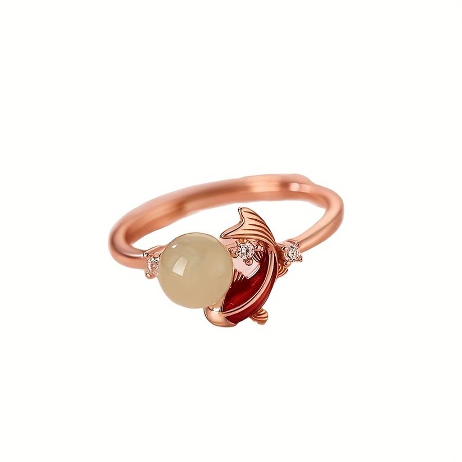 Artistic Fashion Boho Style Statement Ring Color Koi Ring