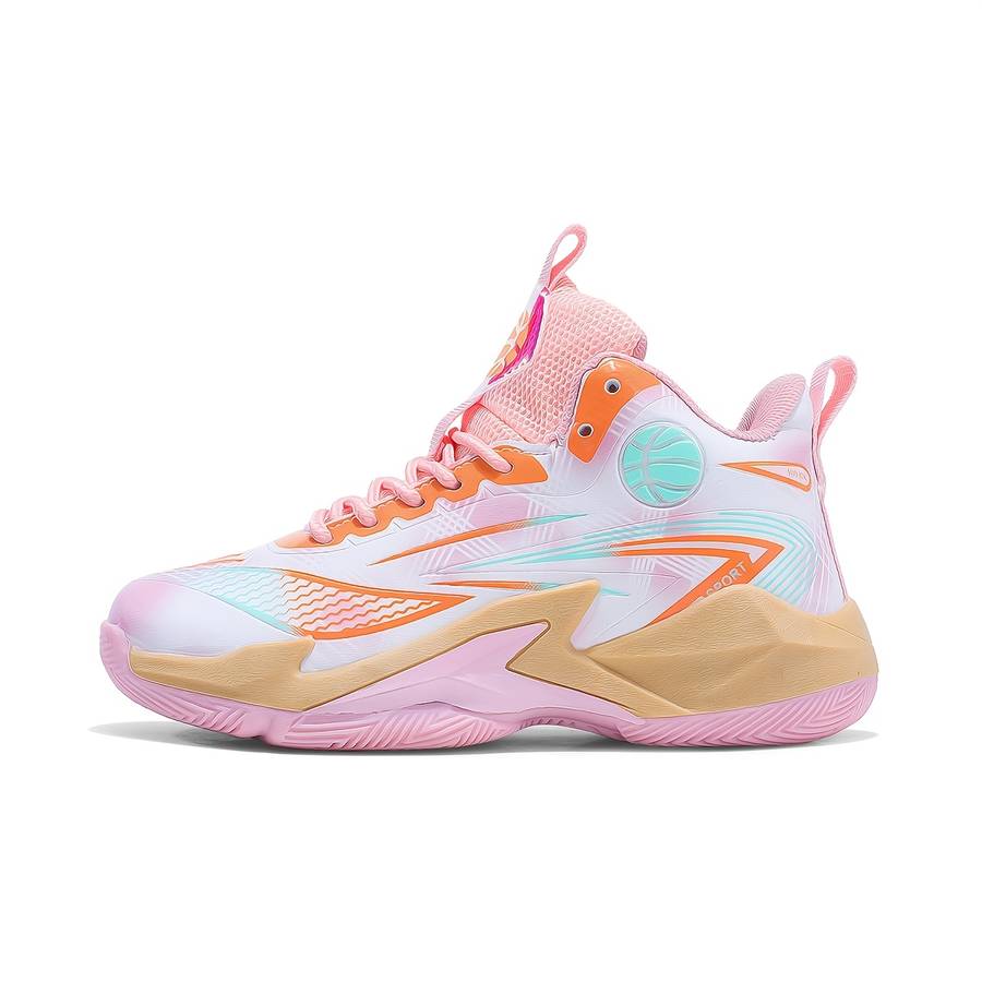 Basketball Shoes Color White Pink Sizeuk 5 Big Kid