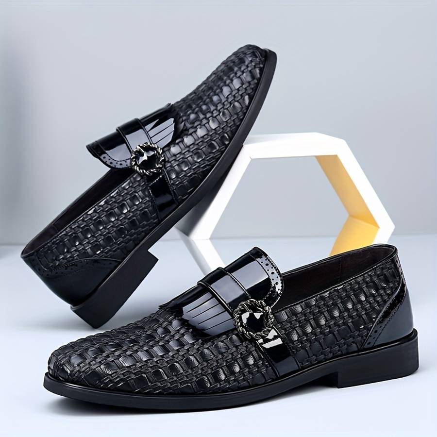 Mens Leather Shoes Color Black Sizeuk 7