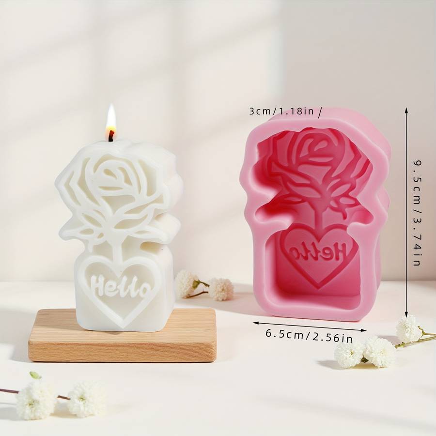 Suitable For Baking Molds Color Pink Style Hello Rose Heart