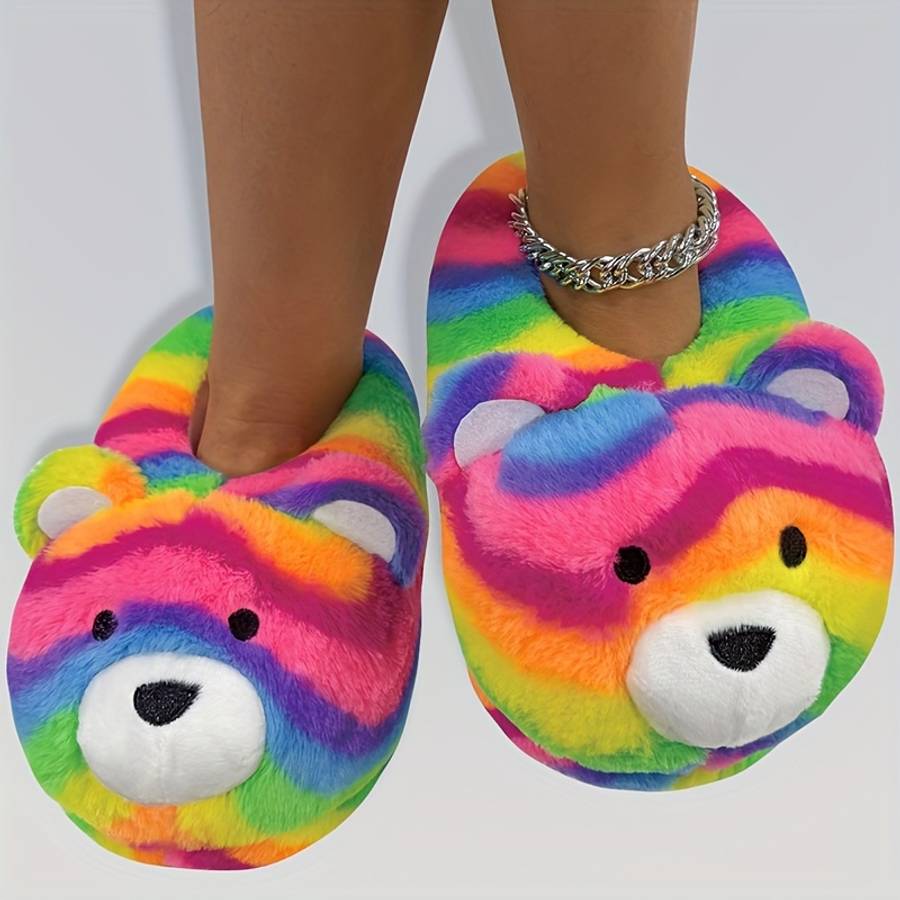 Cotton Slippers Color Deep Rainbow Sizeuk 6