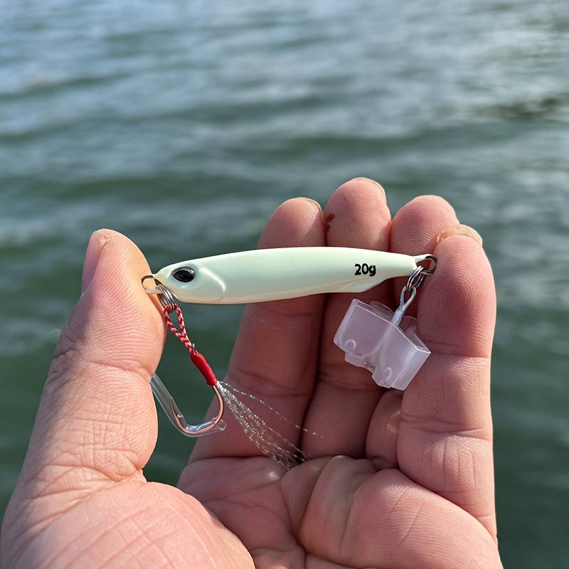 1pc 15g Luminous Metal Lure Fishing Bait Durable Iron ABS Construction