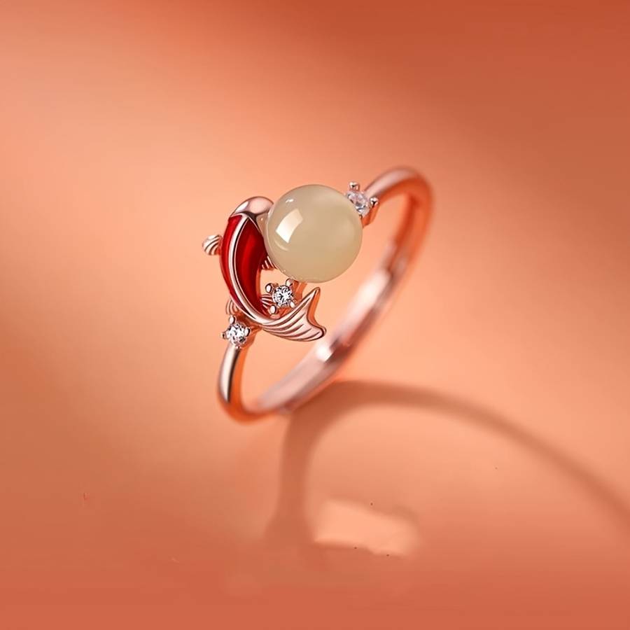 Artistic Fashion Boho Style Statement Ring Color Koi Ring
