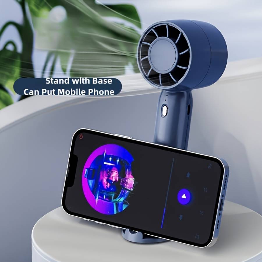 Portable Mini Handheld Fan Stand Usb Rechargeable Cooling Fan 3 Speed