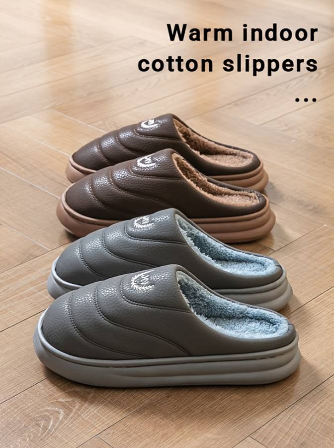 Cotton Slippers Color Coffee Brown Sizeuk 11.5-12