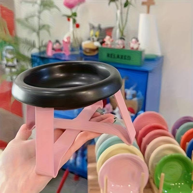Pet supplies color Peppermint Green Bowl  Add  Pink Rack