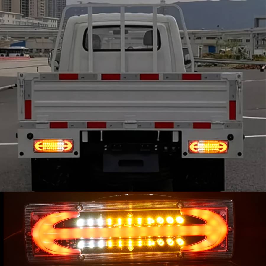 2pcs Multi-Purpose LED Car Tail Lights High Brightness Truck Tail Lights Trailer RV B