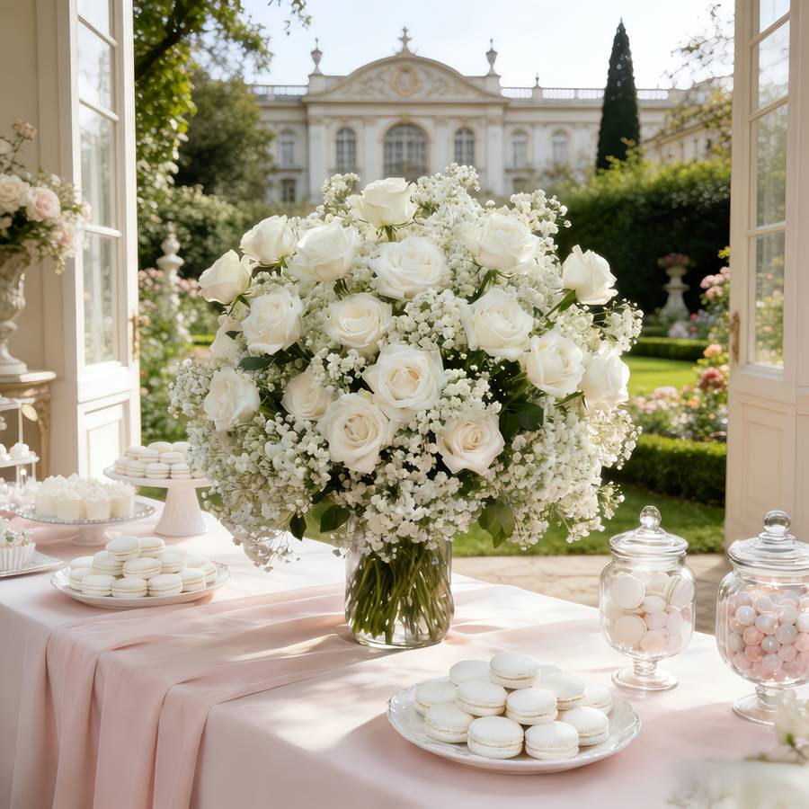 Wedding Supplies Style 5 Roses  20 Baby'S Breath