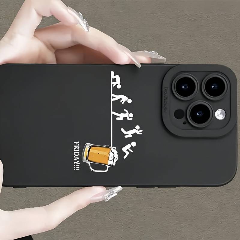 1Pc Black For iPhone 7 8 Phone Case Phone Cover
