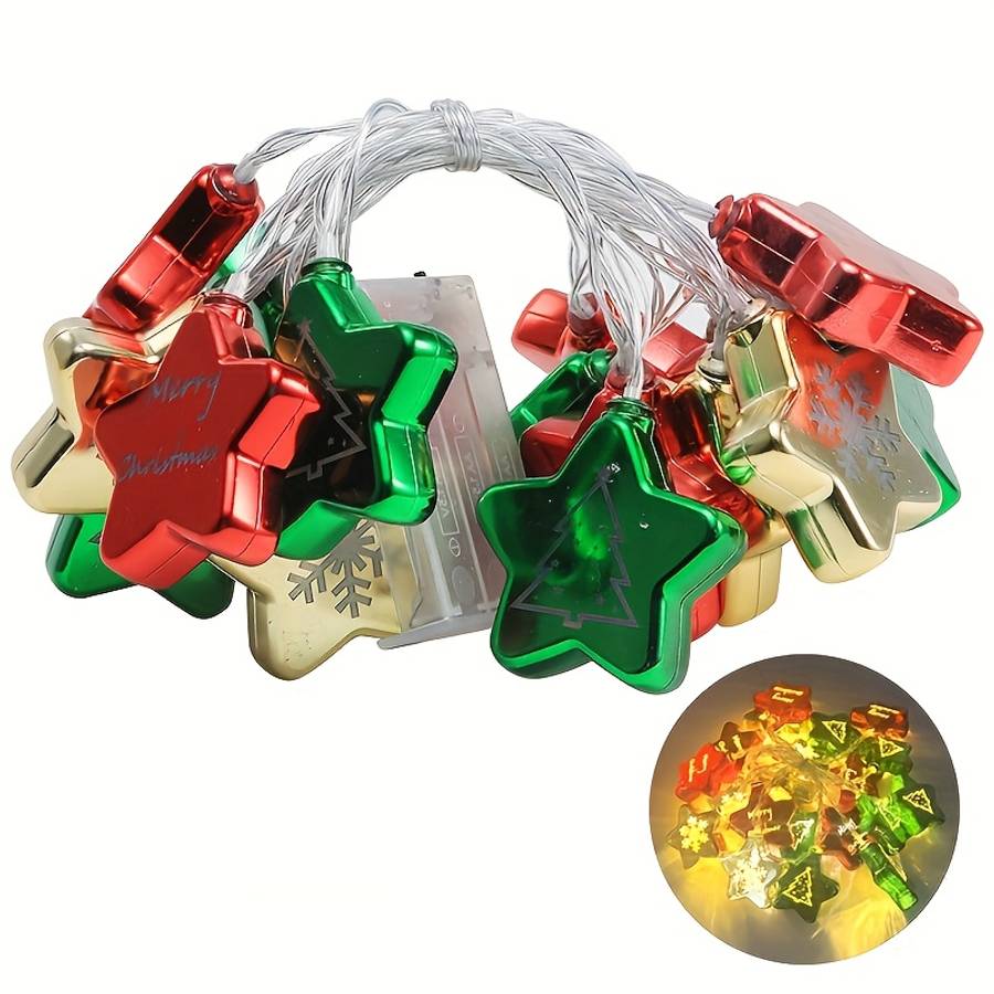 Christmas Decorations Size 59.05 Meters 10 Lights Battery Model Items Christmas Star