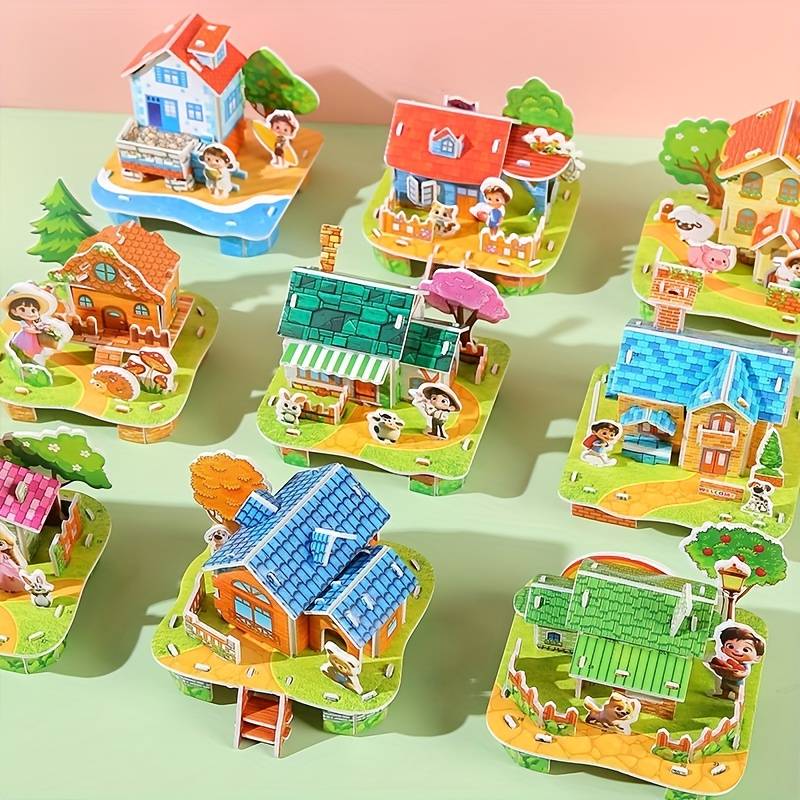 Building Toy Architectural Model Toy Set Model 3Pcs Random Styles
