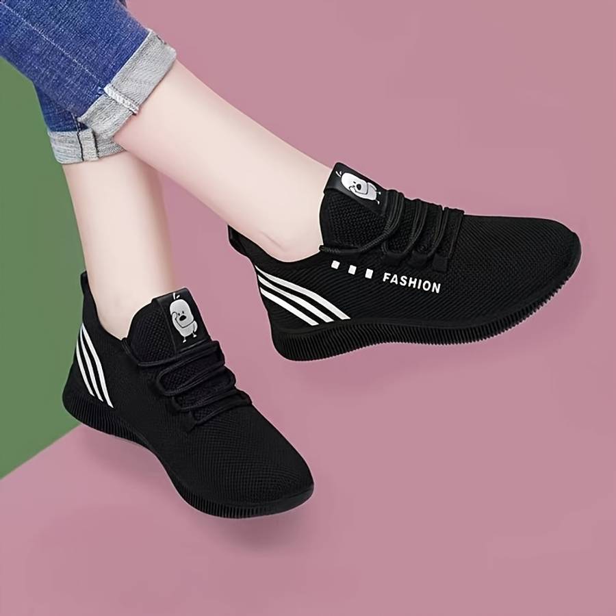 Women S Sneakers Color Blackred Sizeuk 5.5