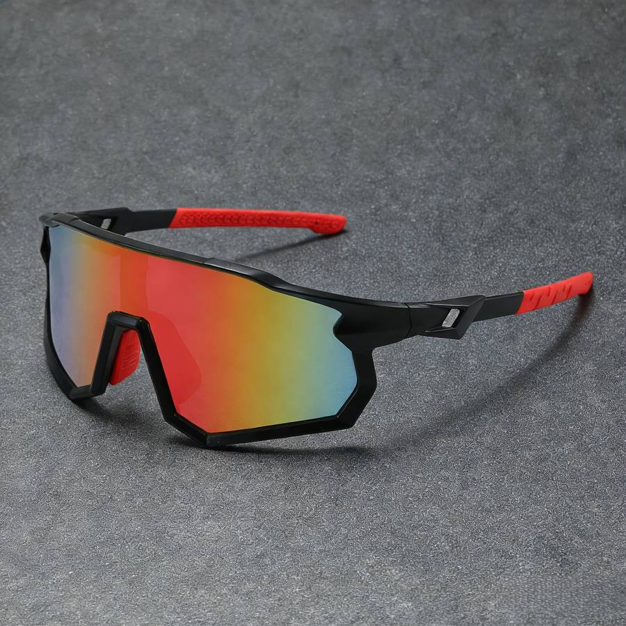 Cycling Glasses Color Black Frame Red Coating