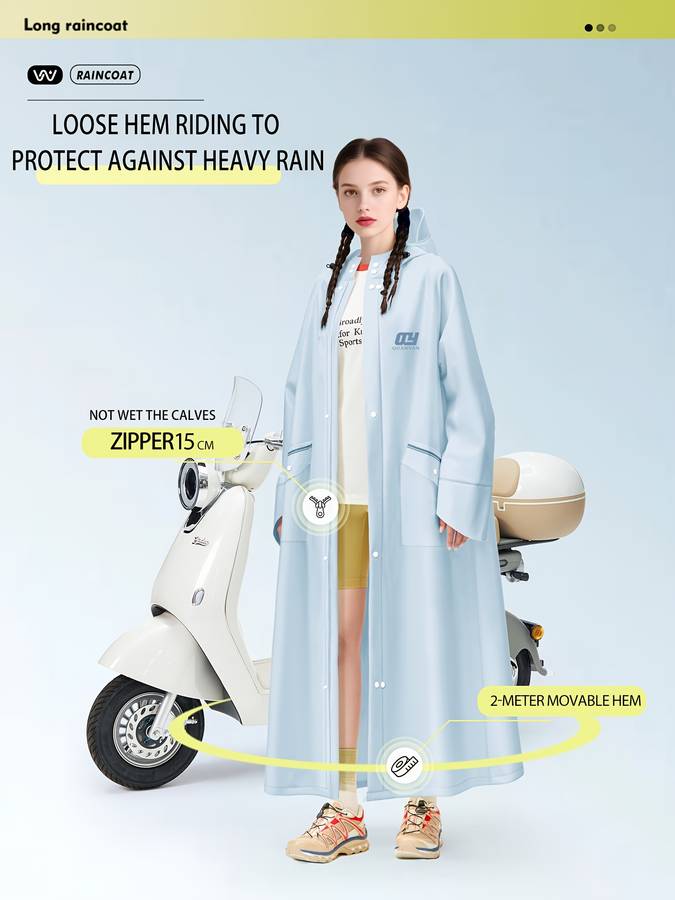 Raincoat Light Blue Size Uk S