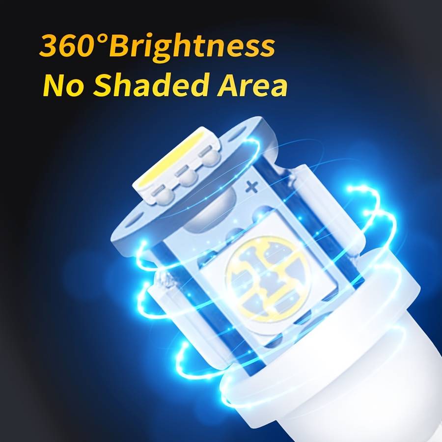 2Pcs White LED Car Turn Signal Bulbs T10 W5W LED