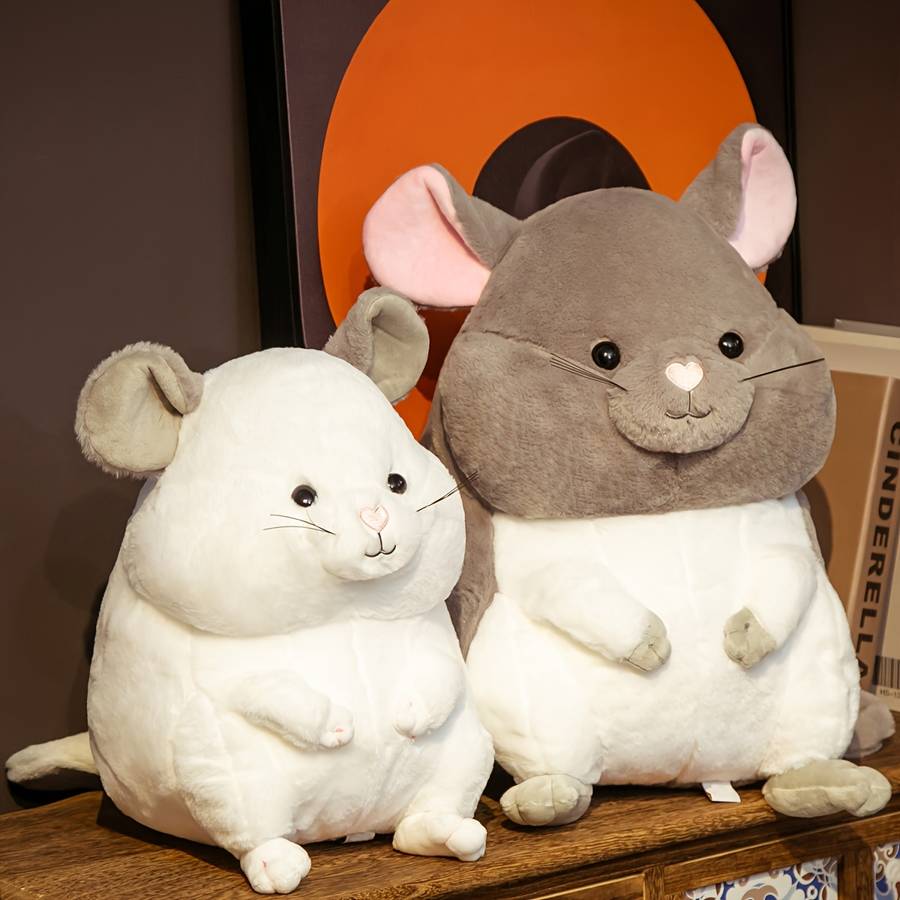 Toy Dolls color White Chinchilla and Chipmunk Pillow size Large Size 45cm