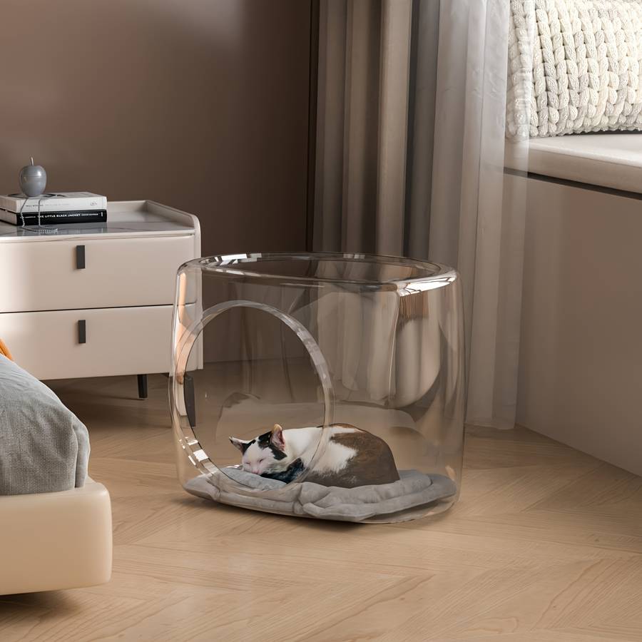 Pet Supplies Color Ornamental Transparent Cat Bed