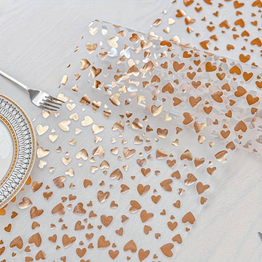 Wedding Supplies Color Shiny Silvery Little Heart Quantity S28Cm*275Cm