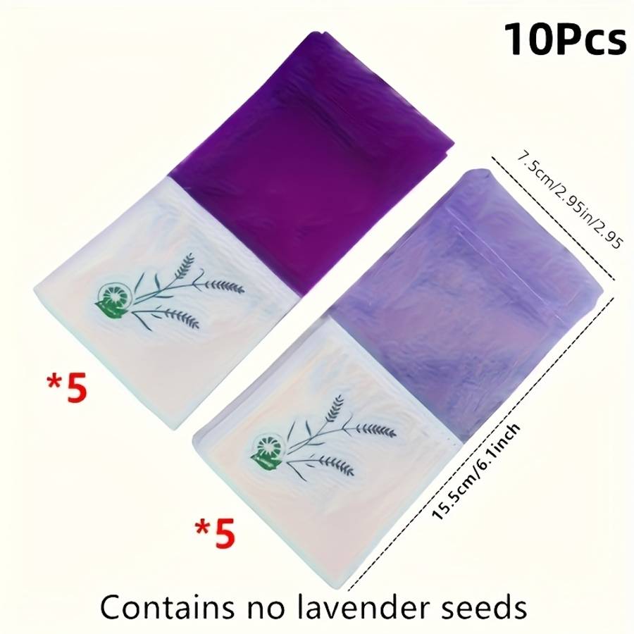 10Pcs Lavender Scented Fragrance Bags Aromarelax Delight Transparent Mesh