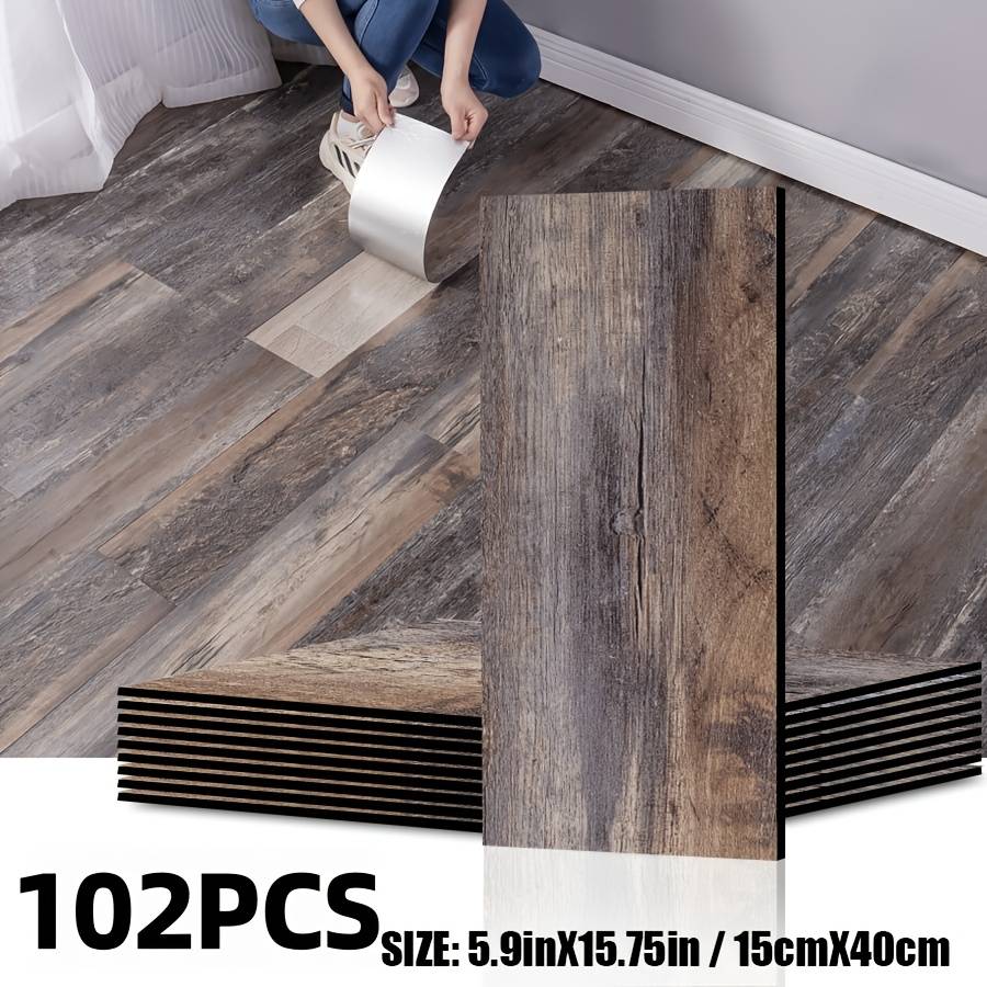 Self Adhesive Floor Stickers Wood Grain 5S