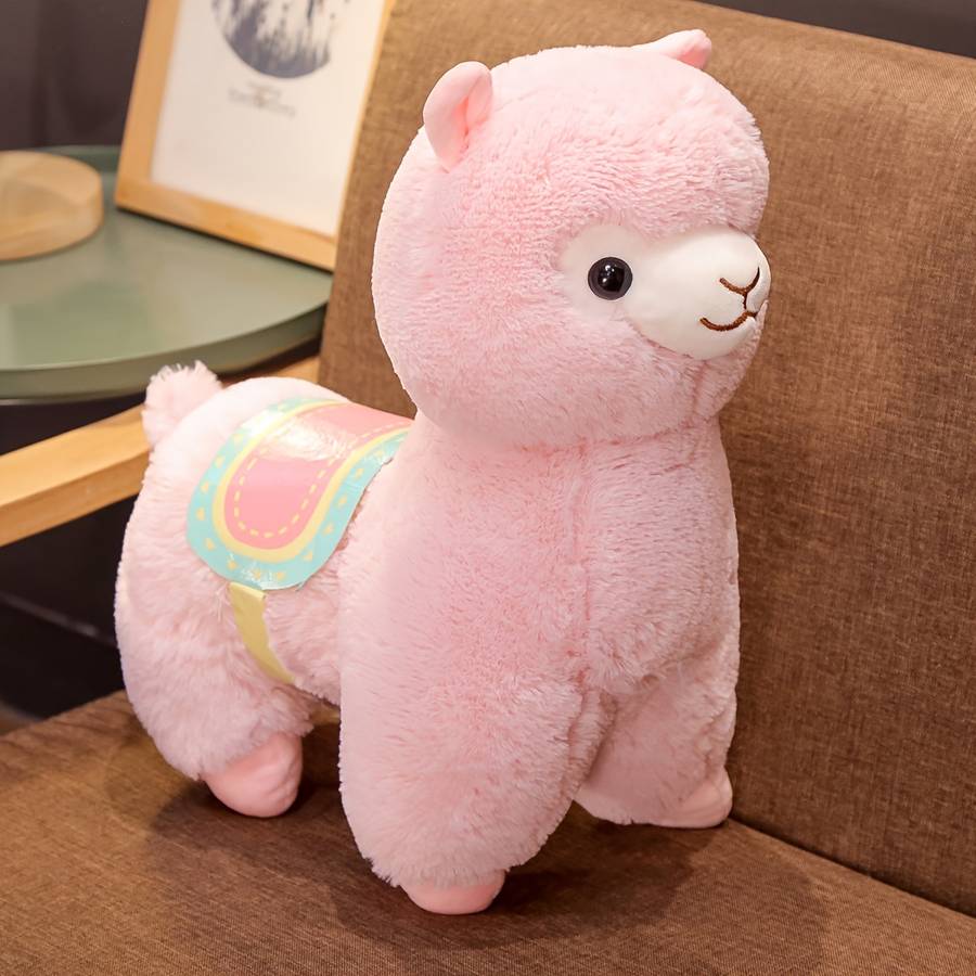 Toy Doll color Pink Saddle Alpaca size Large Size 50 Cm