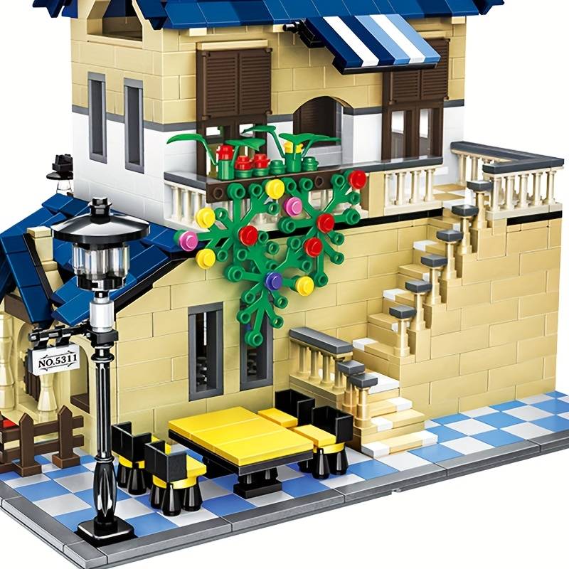 Building Toy Architectural Model Toy Set Style 1298Pcs Country Villa