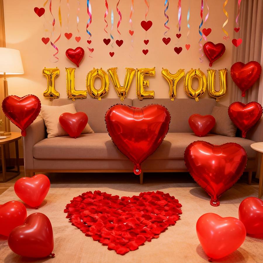500Pcs Handcrafted Modern Versatile Love Golden Letter Balloons For Wedding Events