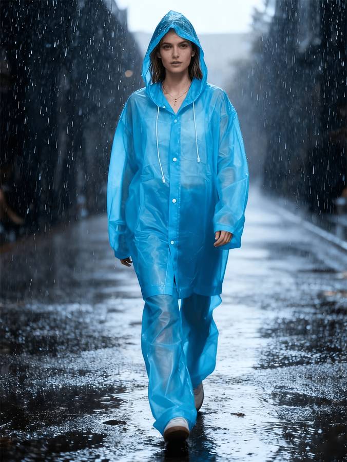 Raincoat Black Size Asian Onesize