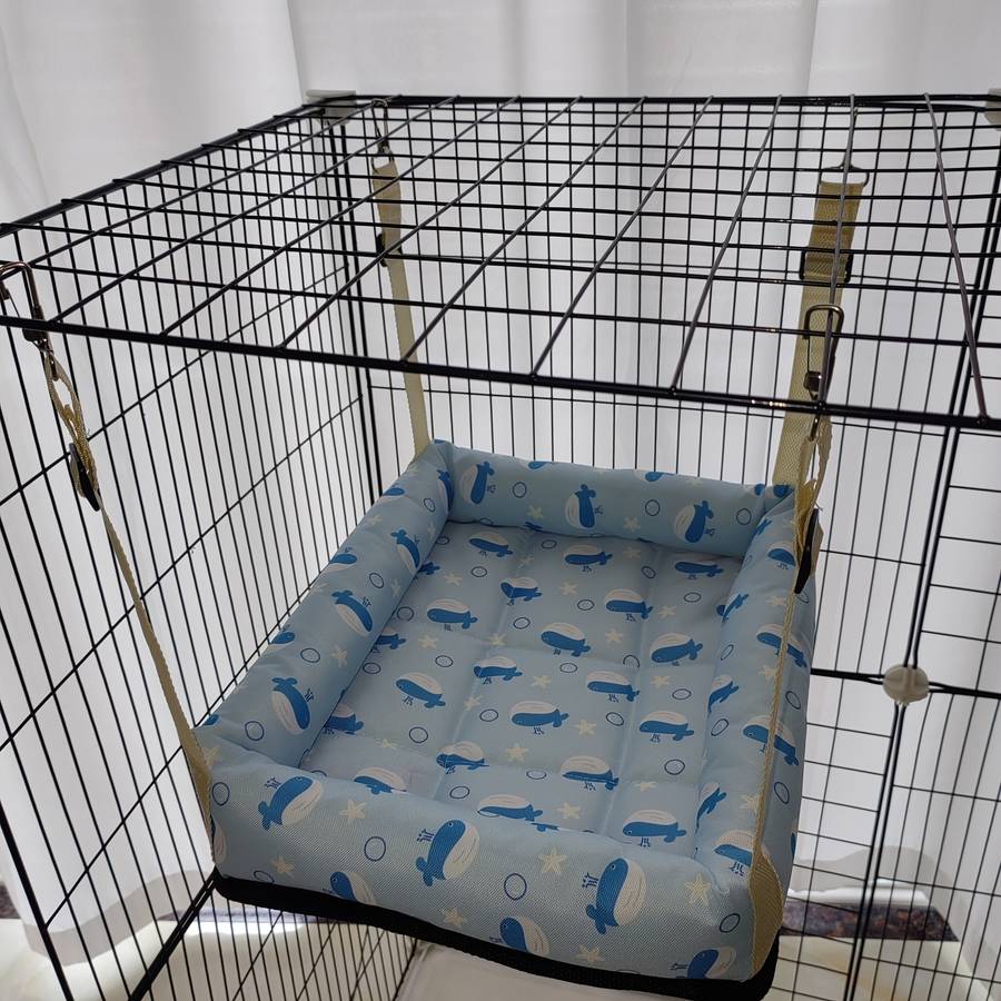 Pet supplies size L size  recommended within 6.8 KG.  Items Blue Whale  Hanging Square Cat Bed