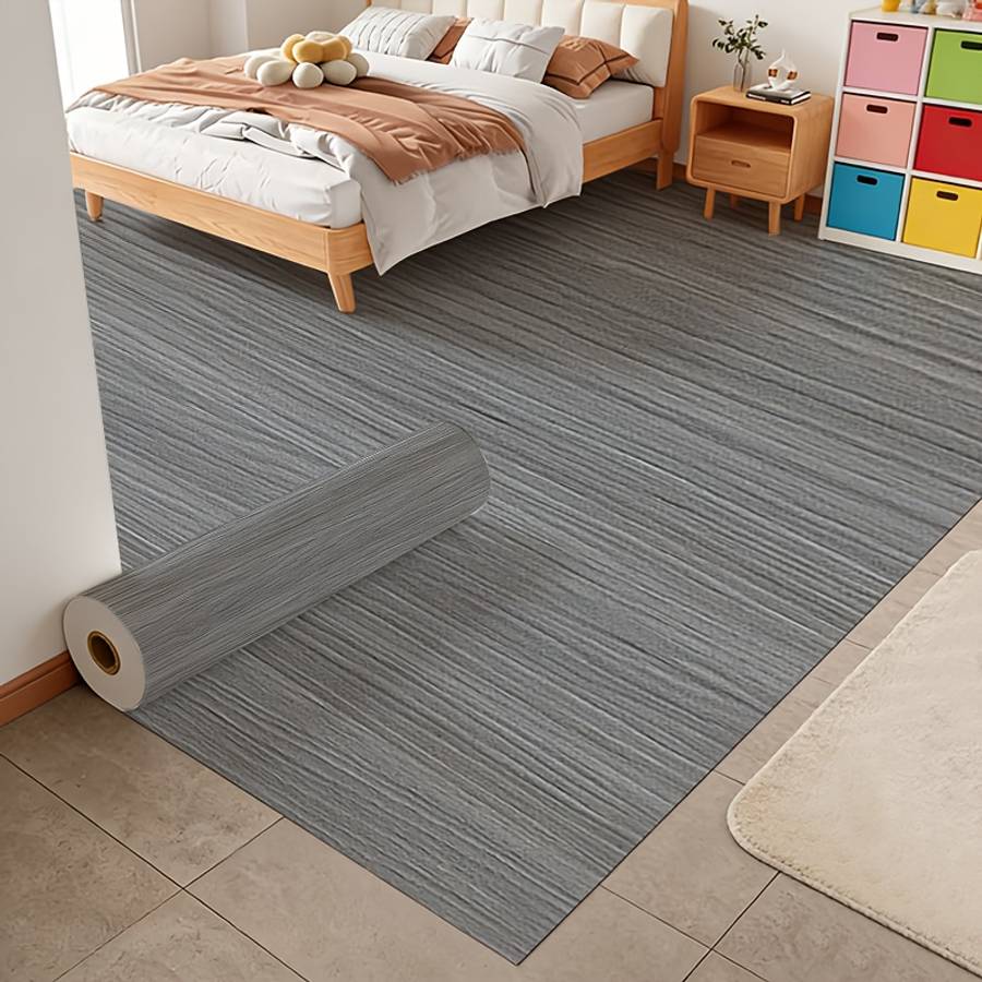 Self Adhesive Floor Sticker Silver Sandalwood Pattern 60cm x 10m