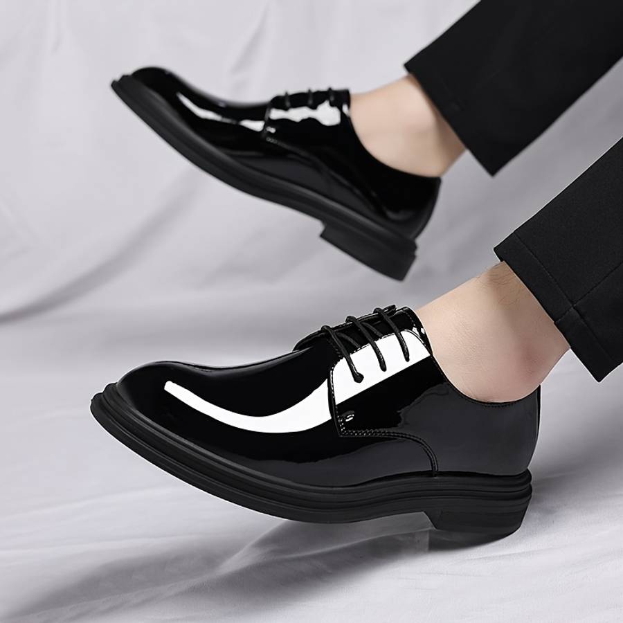 Mens Leather Shoes Color Black Sizeuk 5