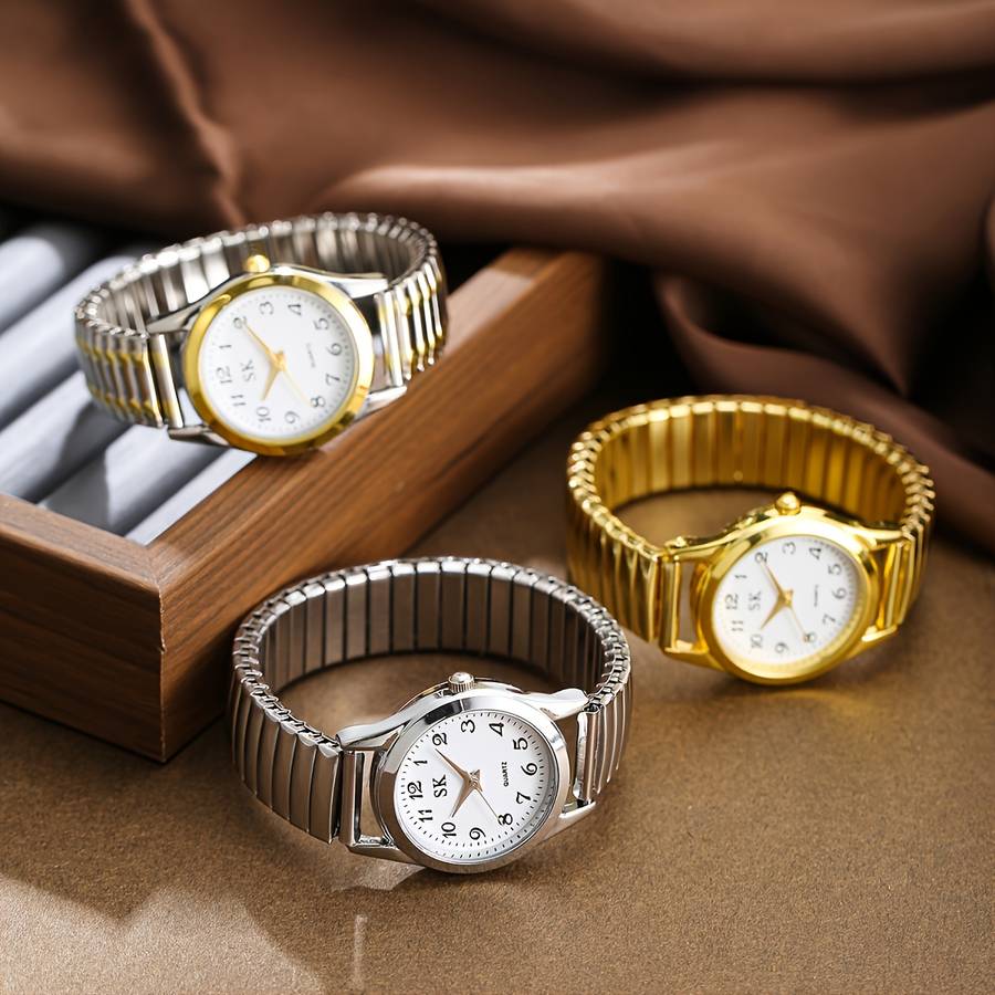 6Pcs Multifunctional Women Watches Quartz Movements Alloy Cases Square Ladies