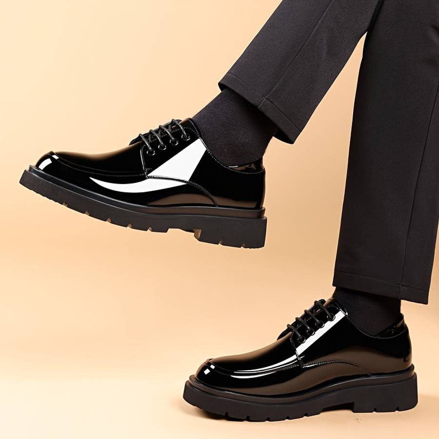 Mens Leather Shoes Color Black Sizeuk 7