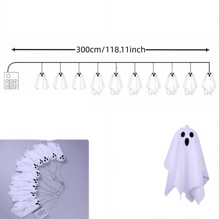 Halloween Decorations Color Warm Color  Battery Box Powered  8 Flashing Modes