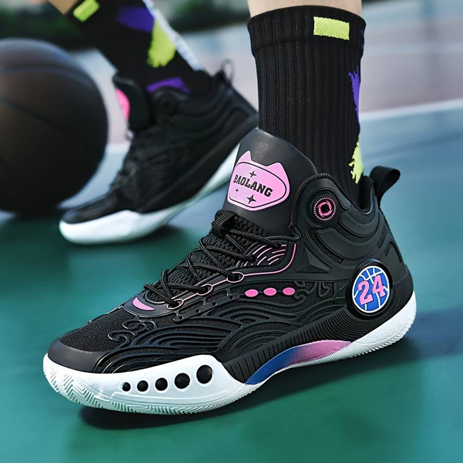 Basketball Shoes Color 2078 Black Sizeuk 4