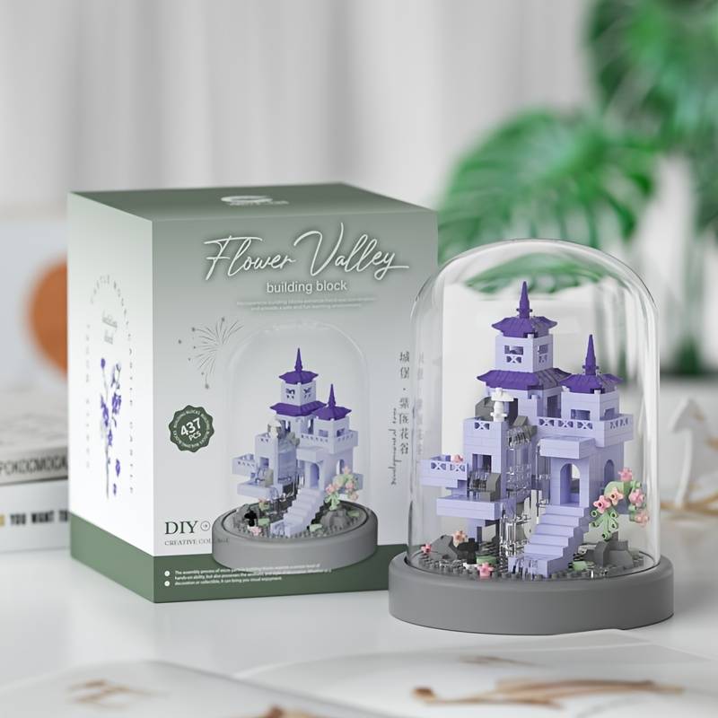 Building Toy Architectural Model Toy Set Style 382Pcs Twin Tower Water Palace