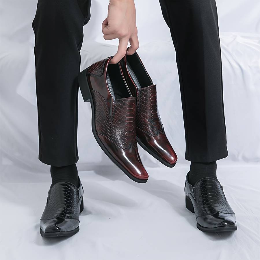 Mens Leather Shoes Color Red Sizeuk 10