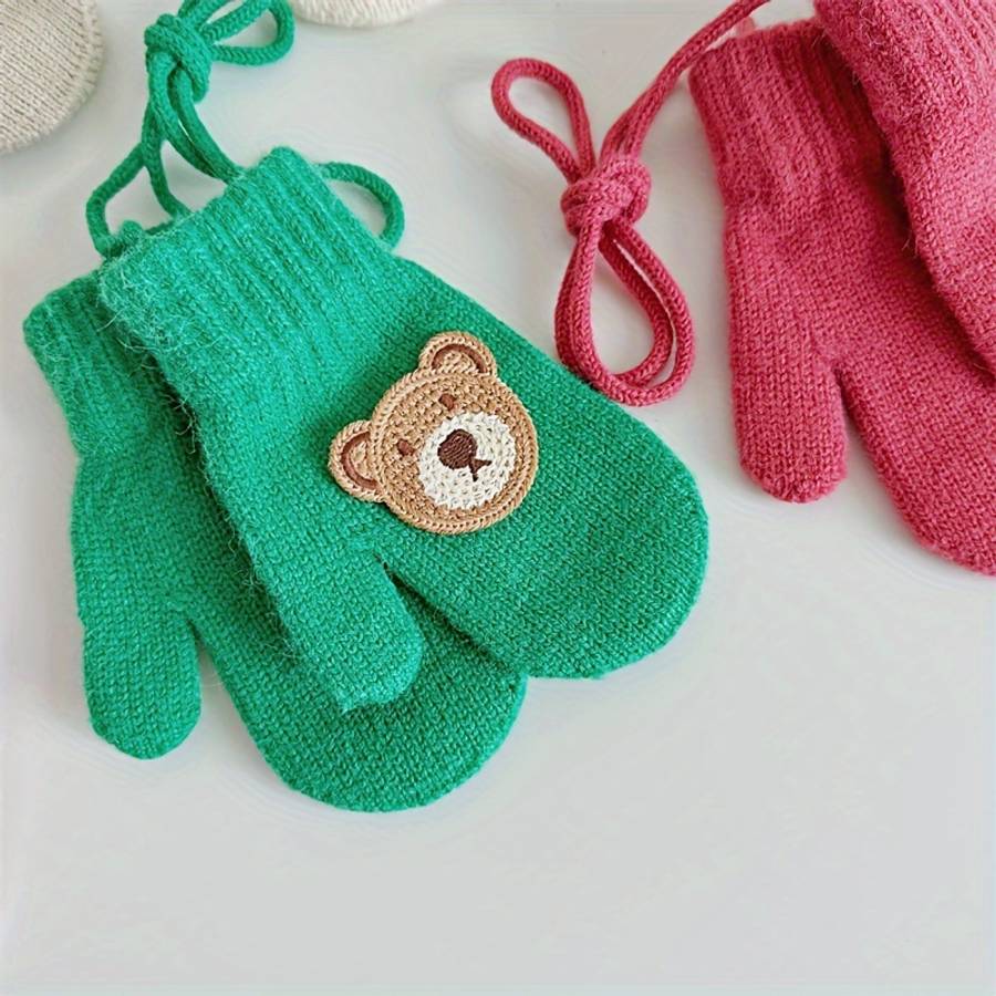 Winter Gloves Color Grey Size 1 To 6 Years Old