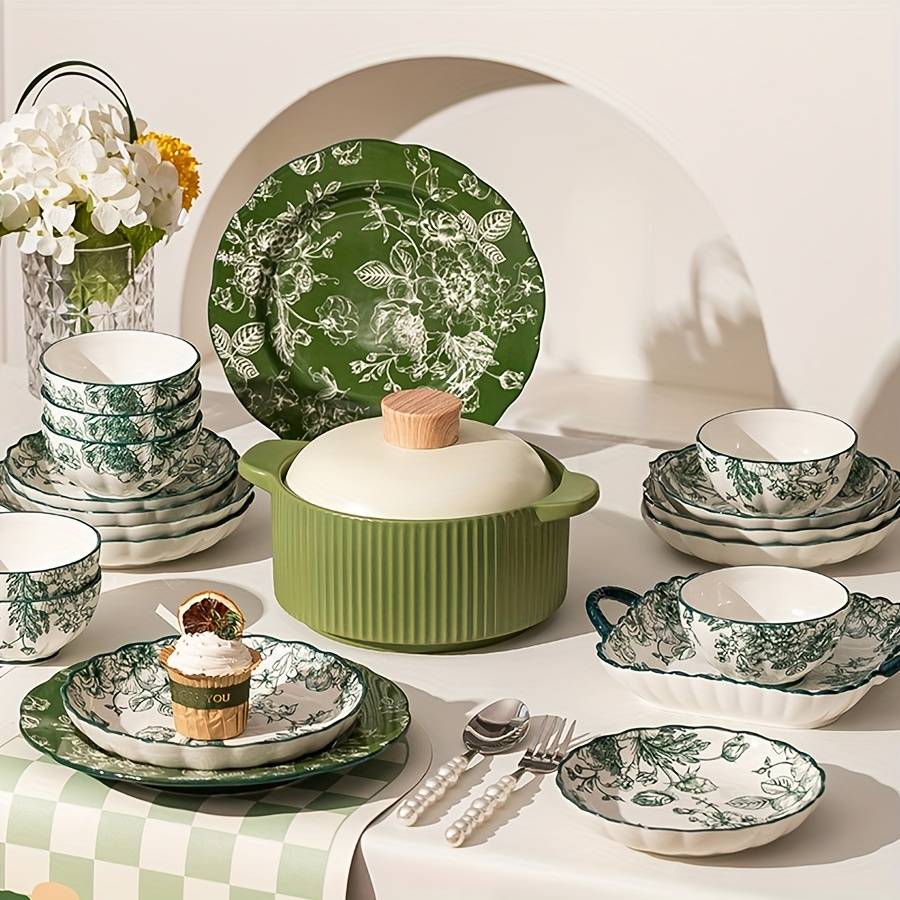Bowl Color 6Pcs  2 Sauce Dishes  2 Bowls  2 Platters