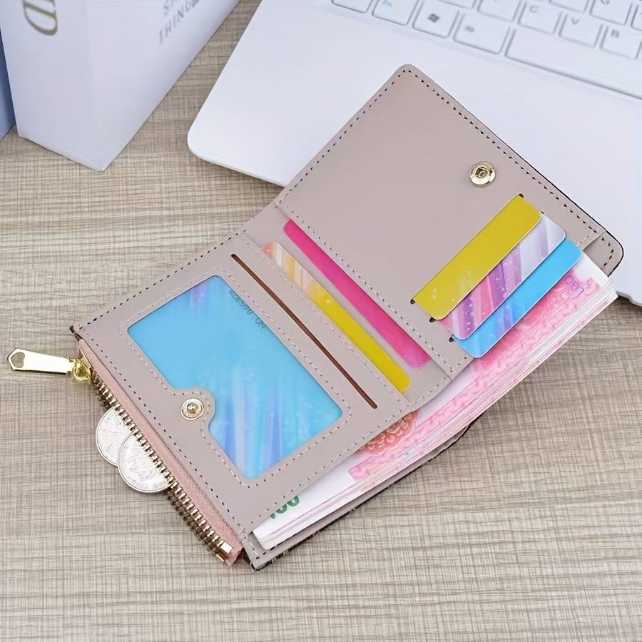 Vintage Style Mini Zip Wallet