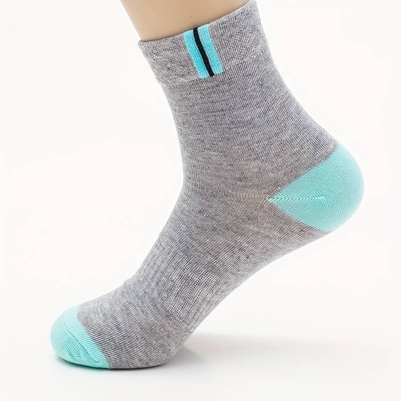 5 Pairs Of Mixed Colors One Size High Elastic Socks