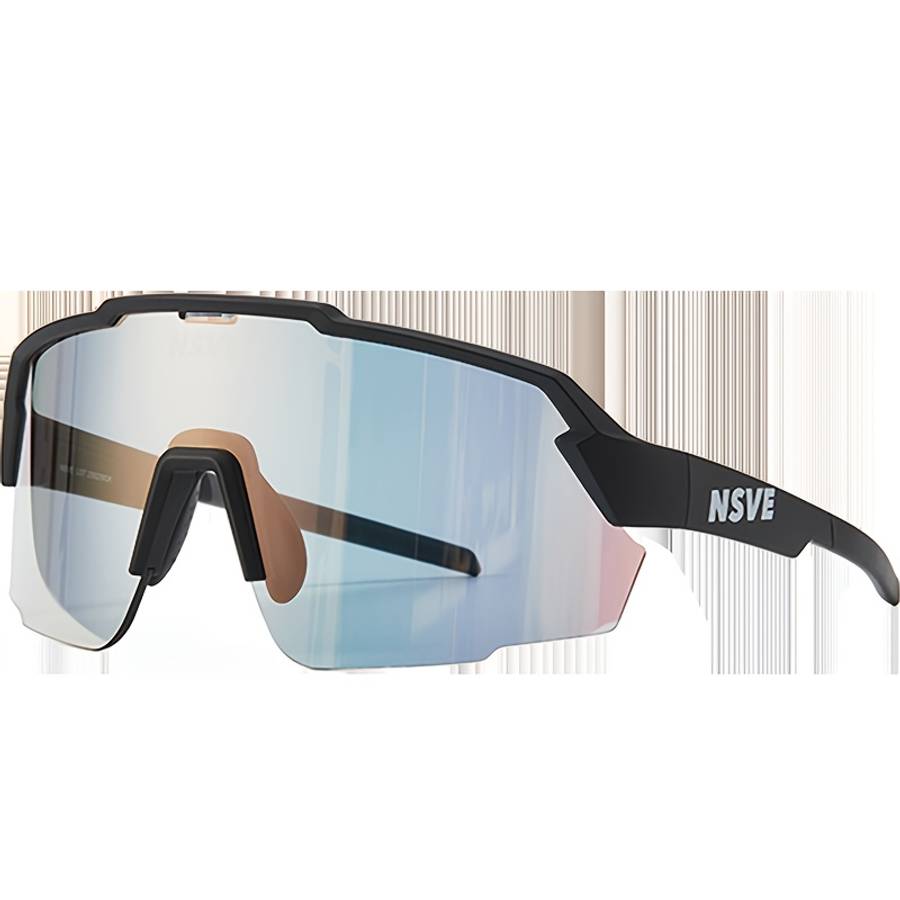 Cycling Glasses Model Nsve Matte Black Frame Rose Golden Lens