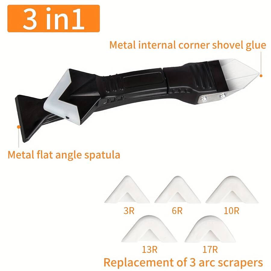 5In1 Silicone Caulking Tool Kit Multifunctional Grout Remover And Finisher For Bathroom