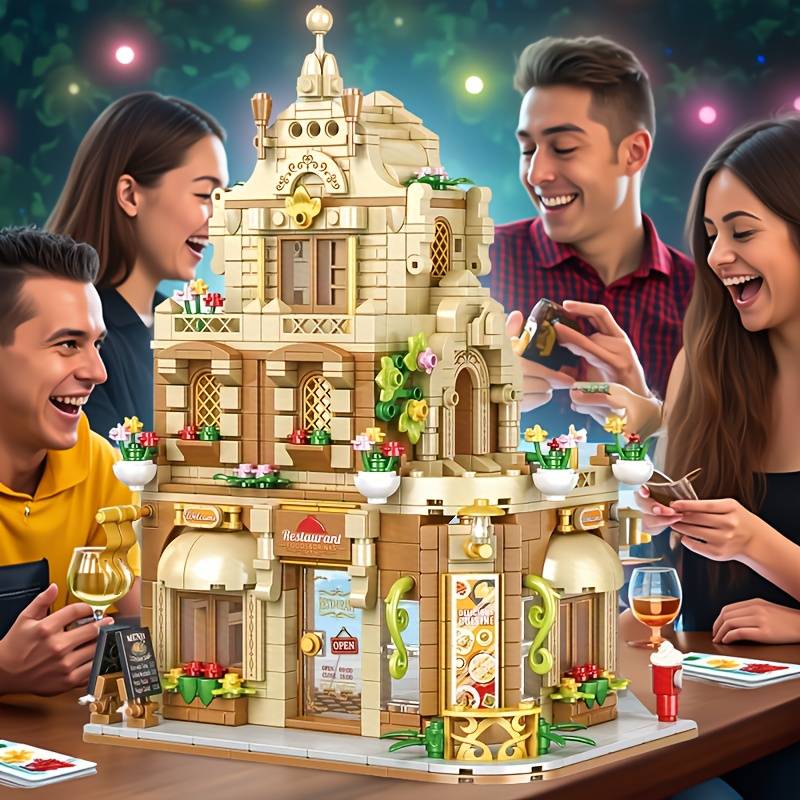 Building Toy Architectural Model Toy Set Model Restaurant Building Blocks No Box