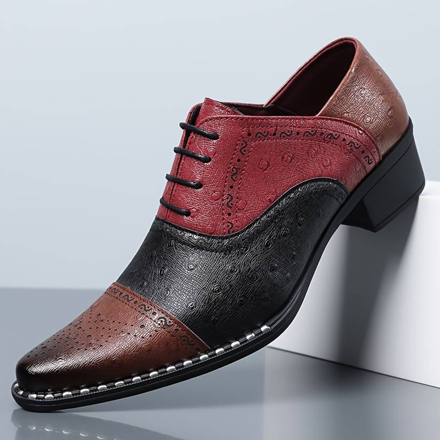Mens Leather Shoes Color Burgundy Sizeuk 7
